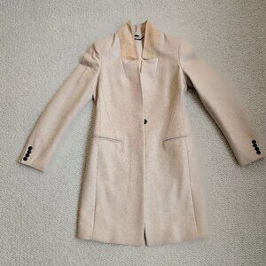 All Saints US Size 2 Wool Lyla Pea Coat in Camel Color